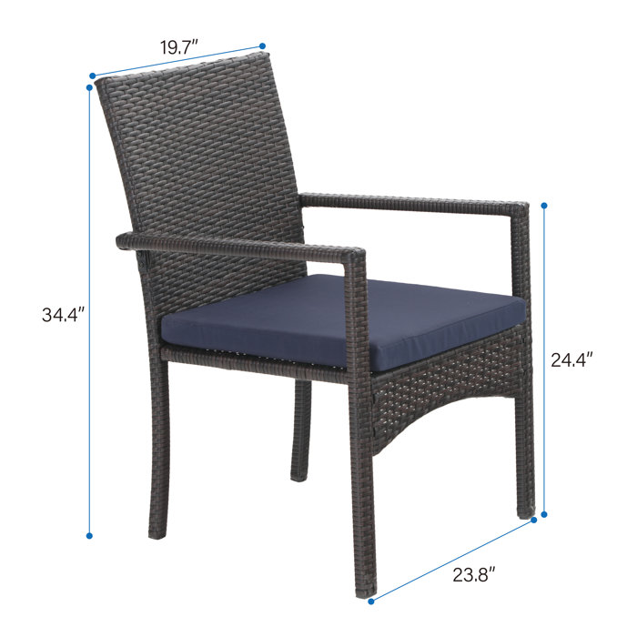 Lark Manor Mcgahan Patio Dining Armchair with Cushion & Reviews Wayfair